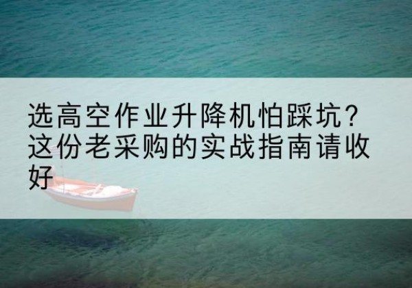 海门高空作业升降机厂家推荐-选高空作业升降机怕踩坑？这份老采购的实战指南请收好